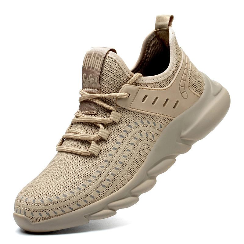 Breathable Men's Flying Weaving Four Seasons Anti-smashing and Anti-piercing Construction Site Safety Shoes Labor Insurance Shoes