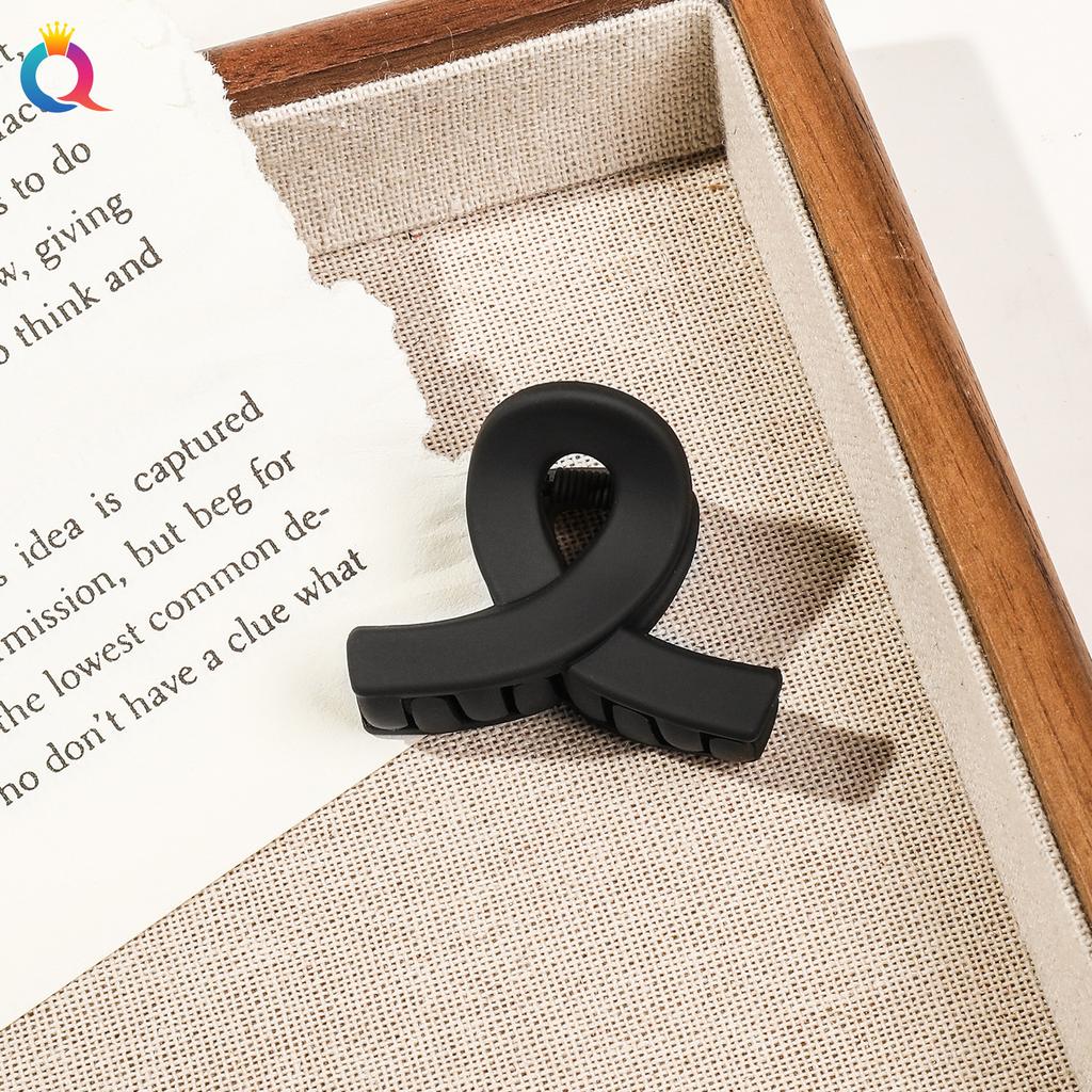 Black High Ponytail, Small Clip with Cross Design, Hair Accessory