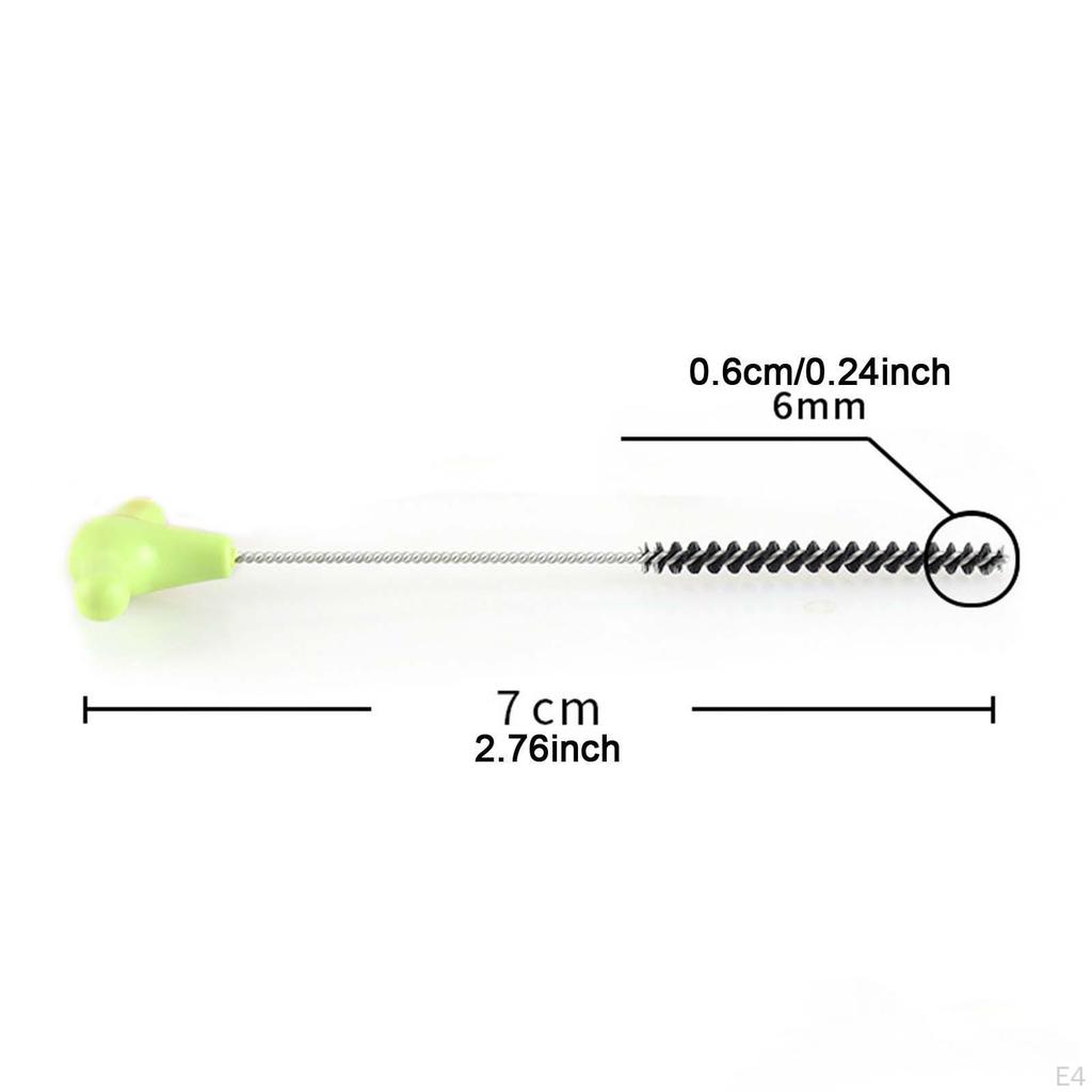 Coffee Steam Wand Tip Cleaning Brush 2.8inch Long 7.5mm Fiber Bristle Versatile for Glass Tubes