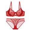 Lace Ultra Thin Bra Set Women Sexy Push Up Comfortable Breathable 3/4 Cup Underwire-Free Lingerie