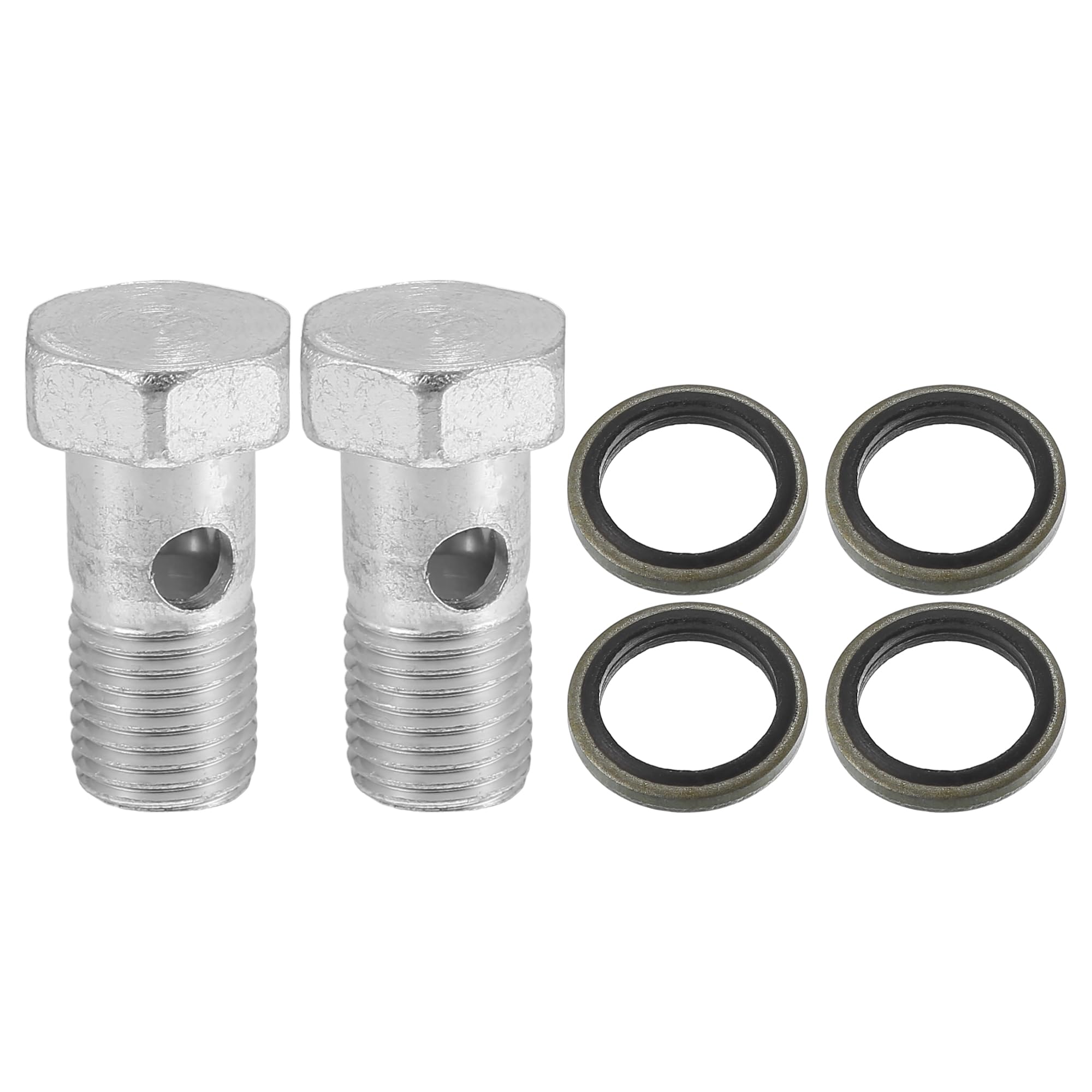 

Комплект адаптеров для тормозных фитингов ABSOPRO с болтом для автомобиля, длина 1,34 , M14x1,5 тормозная магистраль M14x1.5, 34mm серебряный