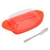 BoatShaped   Dish with Lid Food Grade PP   Cutting Box for Chess Home Kitchen(Red )