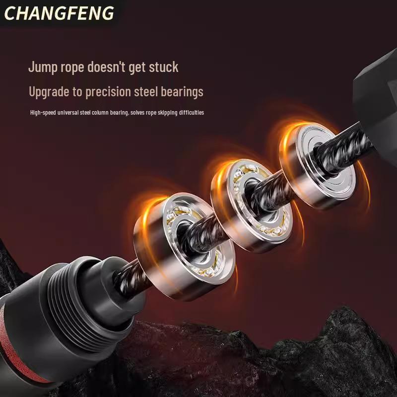 Gewichtetes Stahl-Springseil für Fitness, Schüler, Gewichtsverlust, Geschwindigkeitstraining und Erwachsenenwettbewerb