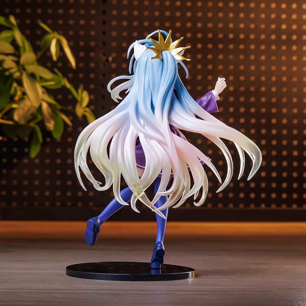 Anime Girl Crown Blue Engine Model Statue for Car And Home Decor Small Gift Valentine's Day Present Collectible Computer Case