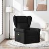 Foldable Massage Armchair, Black, Fabric Upholstered