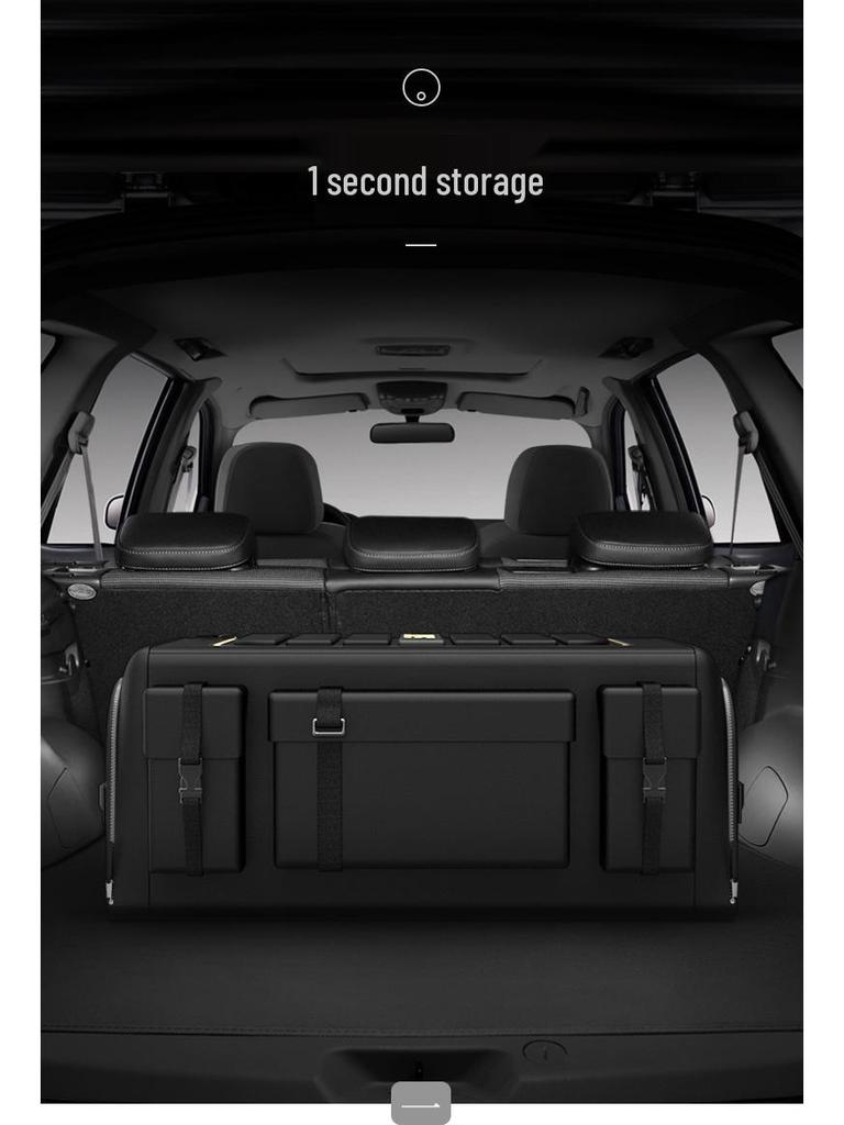Waterproof Foldable Oxford Cloth Car Trunk Organizer - Large Capacity, Scratch-Resistant Storage Box for Home and Car Use