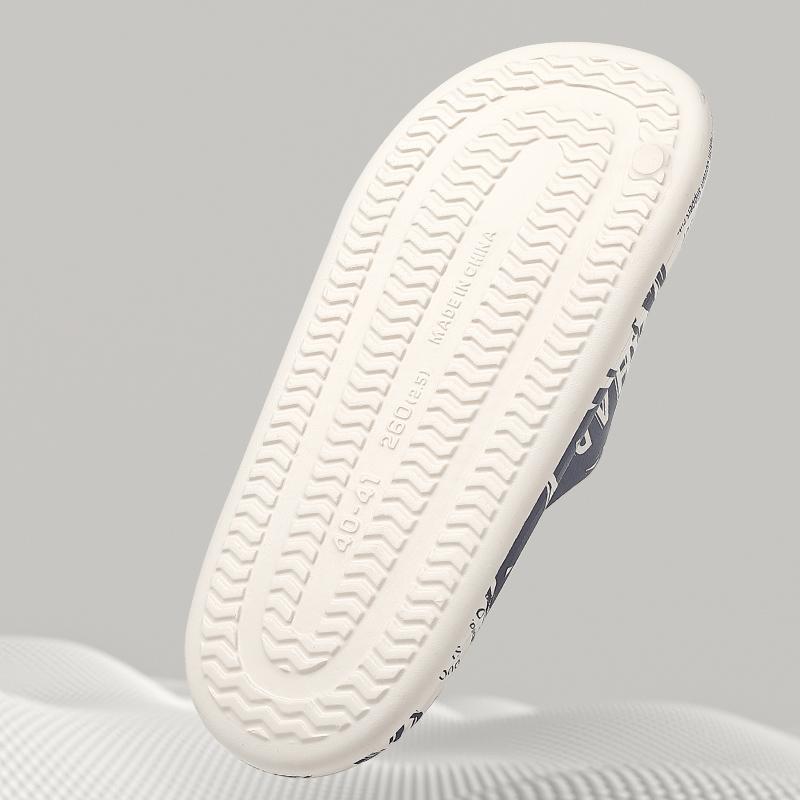 Order A Size Up Mens Summer Slippers Beach Sandals Flip Flop Printing Thick Soled Boys Girls Unisex Home Bath Shoe Large Size 44-45