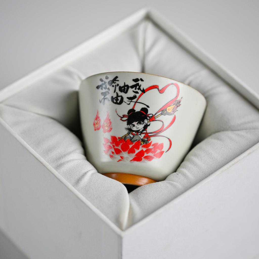 Ru Kiln Nizha Teacup Incense Cup High-Grade Qingru Personal Special Master Cup With Gift Tea Set Qingru Teacup