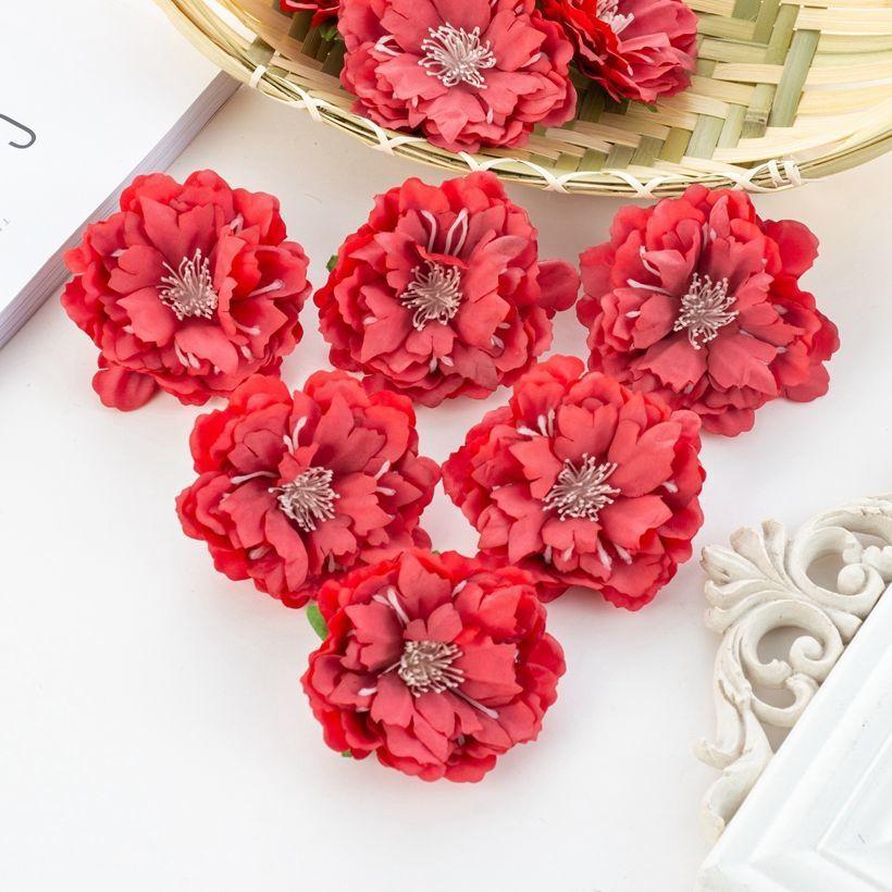 50/80pcs Artificial Silk Peony Flower Diy gift hairpin Home Party Wedding bridal bouquet wreath Decoration Outdoor Garden arch