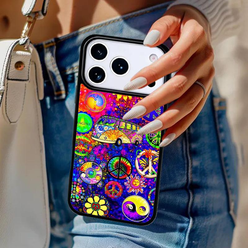 Hippy Hippie Psychedelic Art Phone Case For iPhone 17 Air 14 15 13 12 Max Cover For Apple 14 15 16 16e 11 Pro Max Plus