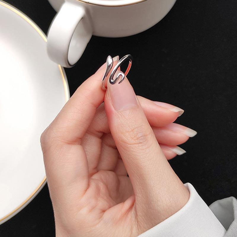 Cute Dolphin Adjustable Ring Silver Smooth Surface Animal Band For Women Party Jewelry Gift Accessories