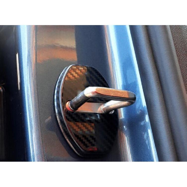 For Porsche Cayenne 2011-2018 Carbon Fiber Steel Door Lock Protection Cover Trim