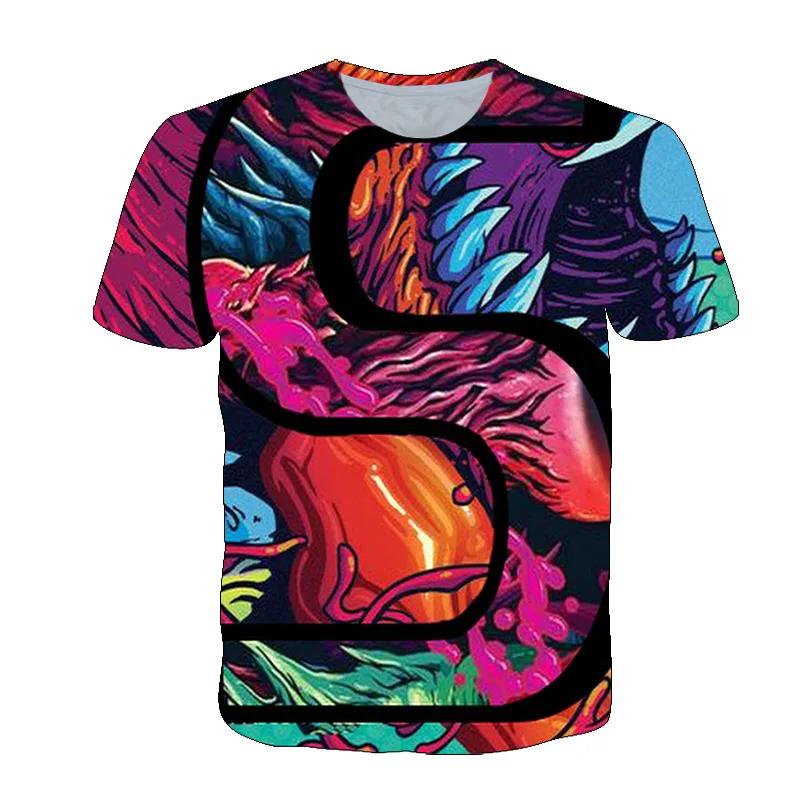 3d Abstract Printing T-shirt For Men And Children Summer Fashion Casual Personality Trend Hip Hop Breathable Thin Cool Top