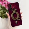 For Motorola Moto E14 Royal Crown Initial Letter Couple Phone Case For Moto E14 Black Silicon Soft Cases