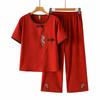YUZHAOLIN Women's Embroidered Summer Two-Piece Set