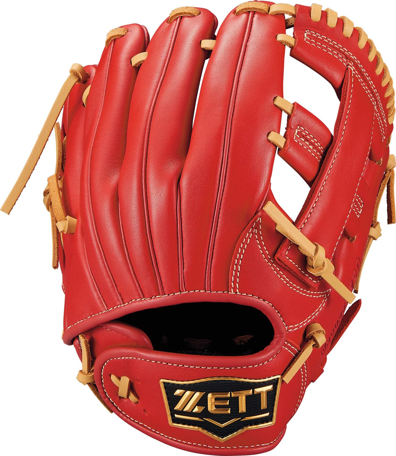 

ZETT Youth Baseball Softball Ground Hero Red x Pastel Brown BJGB76525F Glove, All-Around, Left-Handed Throw, (6432), Size Small,