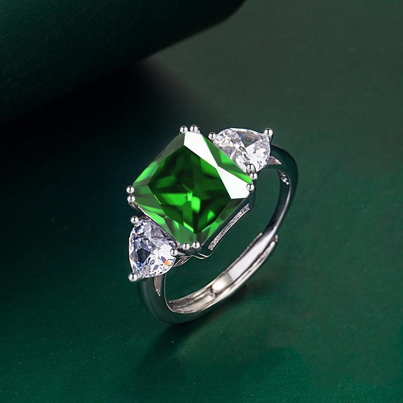 BELLA BOX Opening Resizable Rings For Women Zircon Engagement Party Fine Jewelry Gift