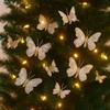Colorful Butterfly Christmas Decoration Plastic Feather Artificial Butterfly Flower  Home Party