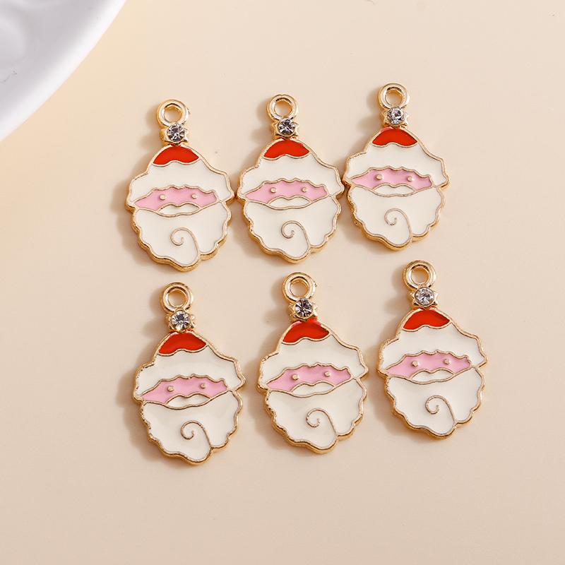10pcs 16*21mm Enamel Christmas Bell Charms DIY for Bracelets Pendants Earrings Making Creative Gift Charms Jewelry Accessories