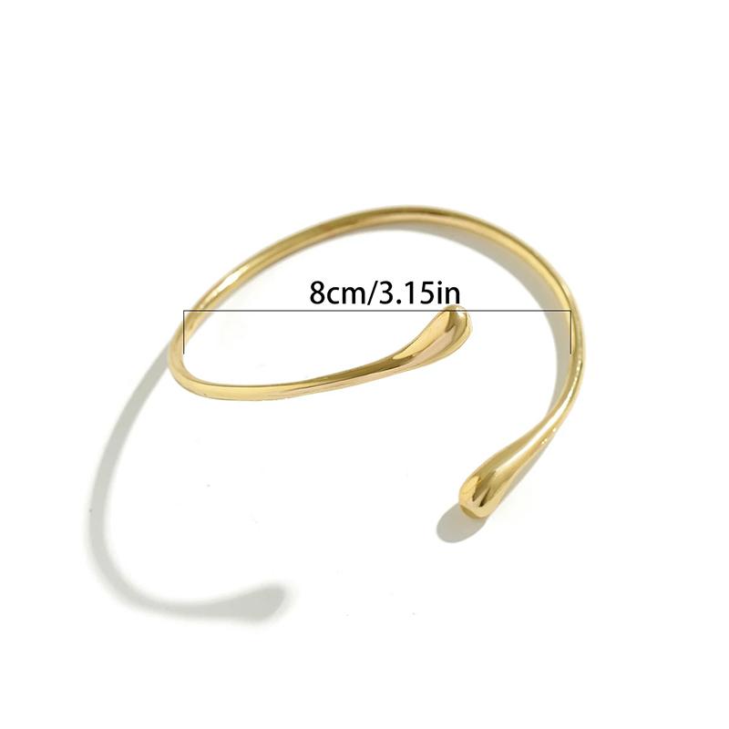 Bracelets manchette ouverts simples et vintage en forme de goutte d'eau pour femmes, tendance gothique géométrique, bijoux esthétiques, cadeau