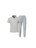Men's Waffle Knit Stand Collar Zip Color Block Sports Set - Short Sleeves & Long Pants (2026)