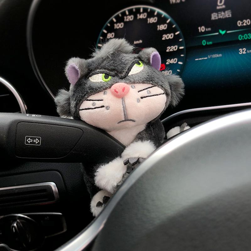 

Cute Plush Kitten Car Ornaments Auto Interior Easy Installation Decorative Embellishments Plush Toys Personalized Auto Interior