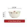 SOLECASA European Style Retro Ceramic Tableware Rose Pattern Bowl Plates Dessert Dish Spaghetti Plate Fruit Salad Bowl household