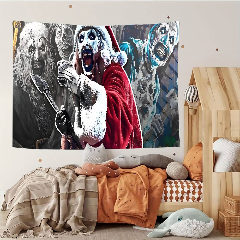 WHalloweensMovie TTerrifier Tapestry Customizable Tapestries Of Various Styleswall Hangings Celebrity Photo Printingwall