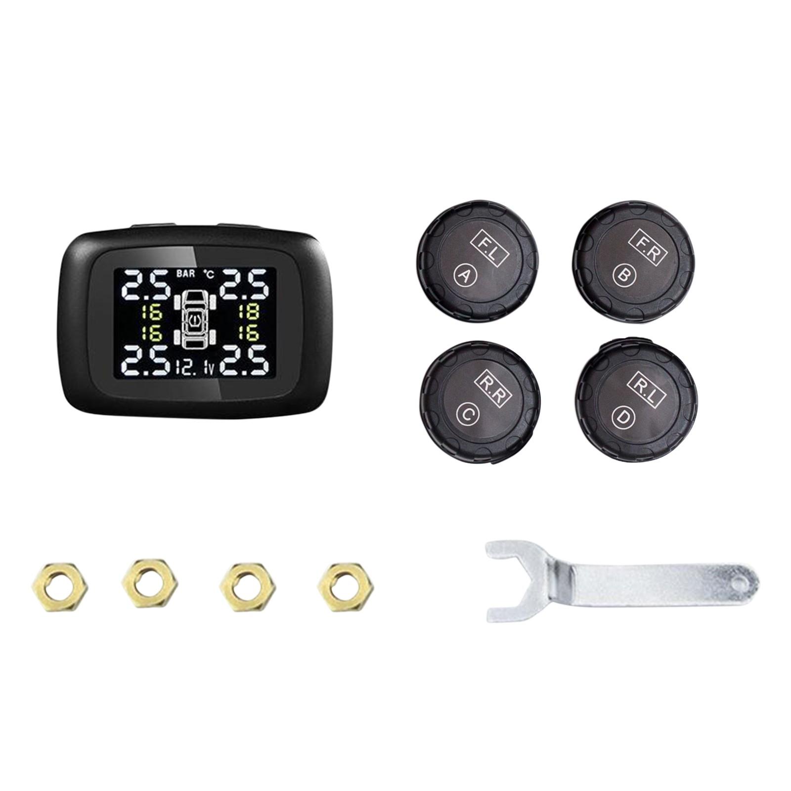 

Контроль давления в шинах Внешний манометр Универсальный автомобильный внедорожник для ежедневного использования Автомобиль для измерения давления в шинах One Size чёрный