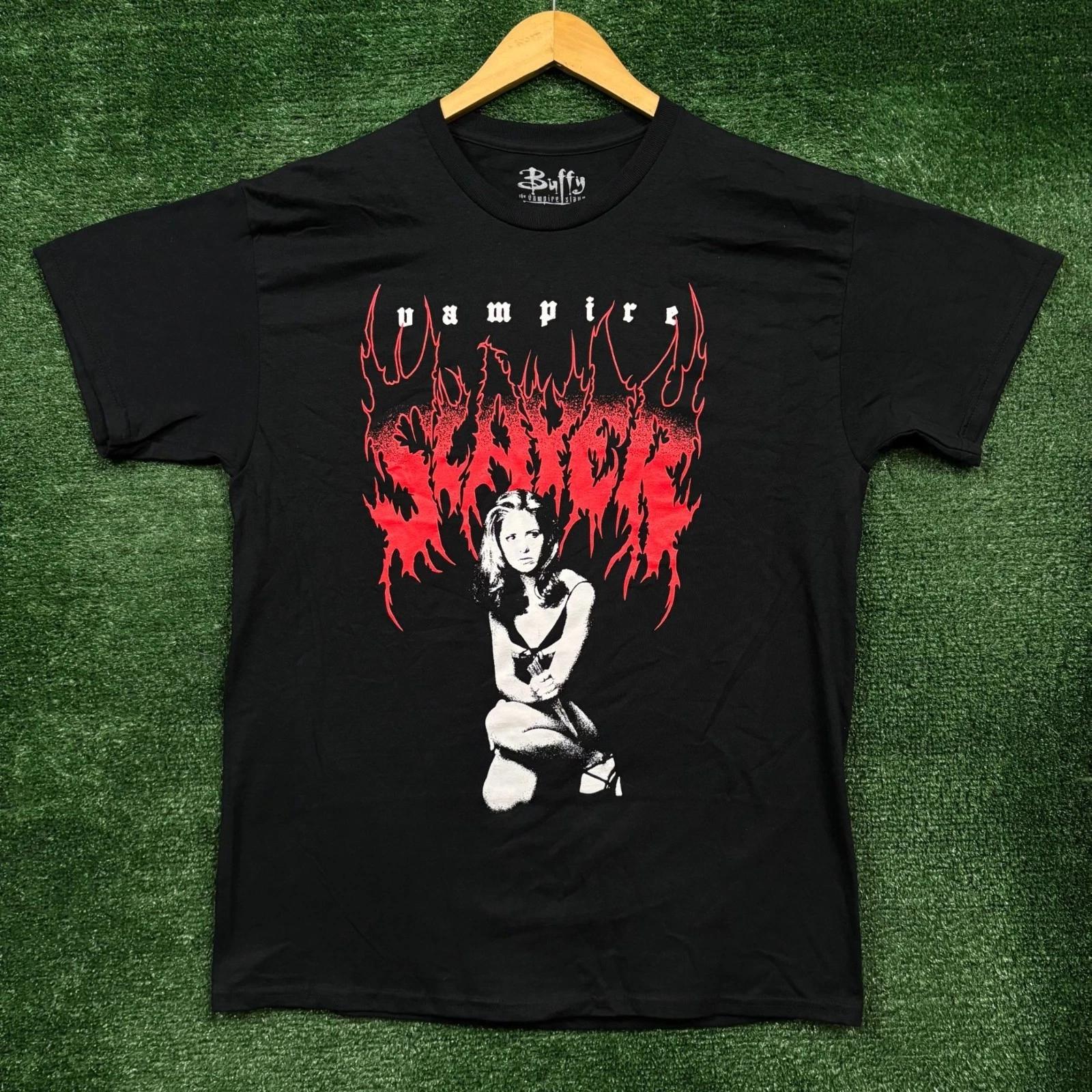 Buffy the Vampire Slayer Buffy Logo Horror T-shirt Size Large S