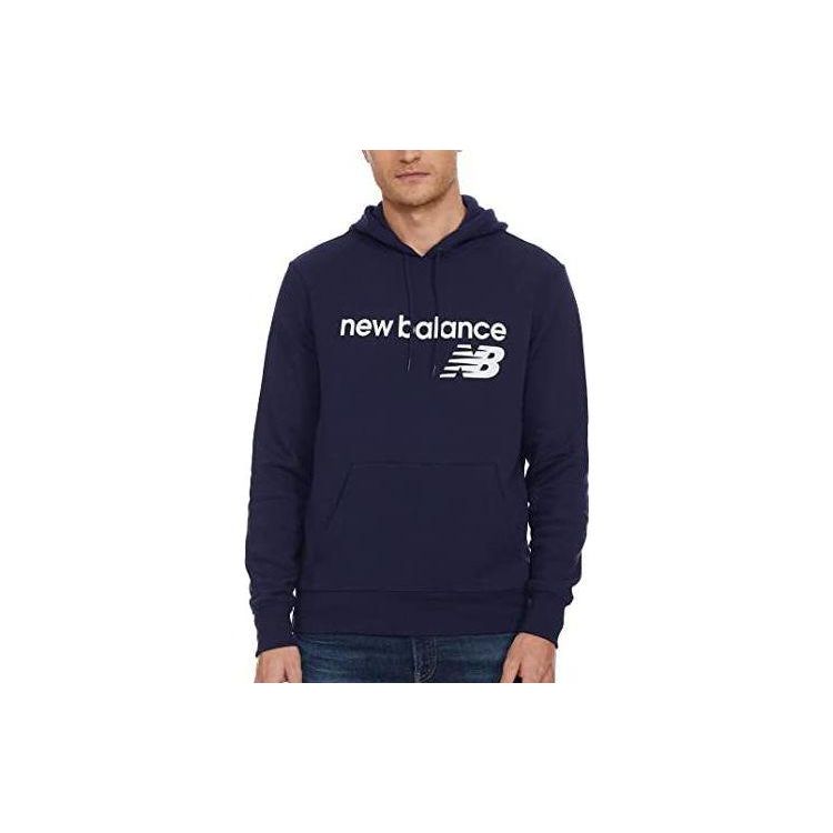 

Толстовка с капюшоном New Balance с логотипом, мужские топы, темно-синие MT03910-PGM