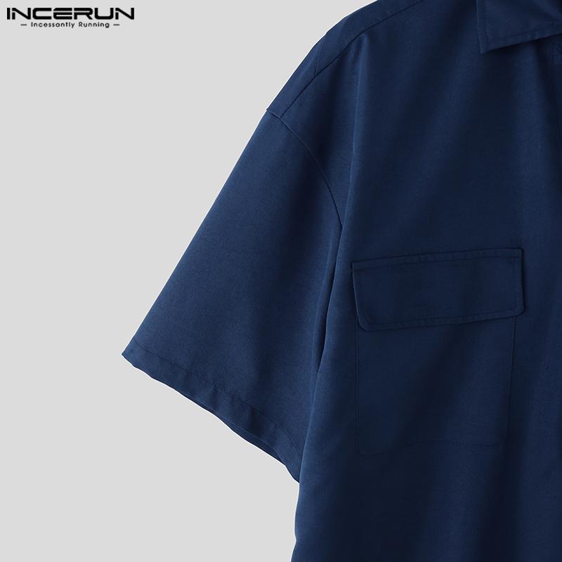 INCERUN Two Pieces Men Short Sleeve T-shirts Long Pants Casual Loungewear Sets