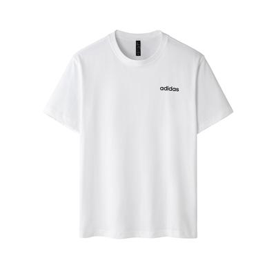 Solid Color Crew Neck Casual Pullover Short Sleeve T-Shirt Men Tops White JF3211