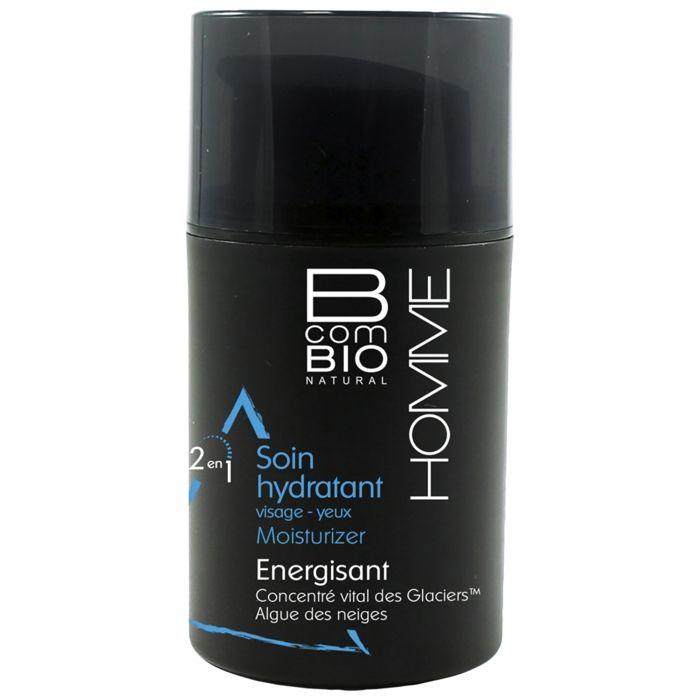 Soin Hydratant Energisant - BcomBIO - Homme - 50ml - Cosmétique biologique - Sans parabène