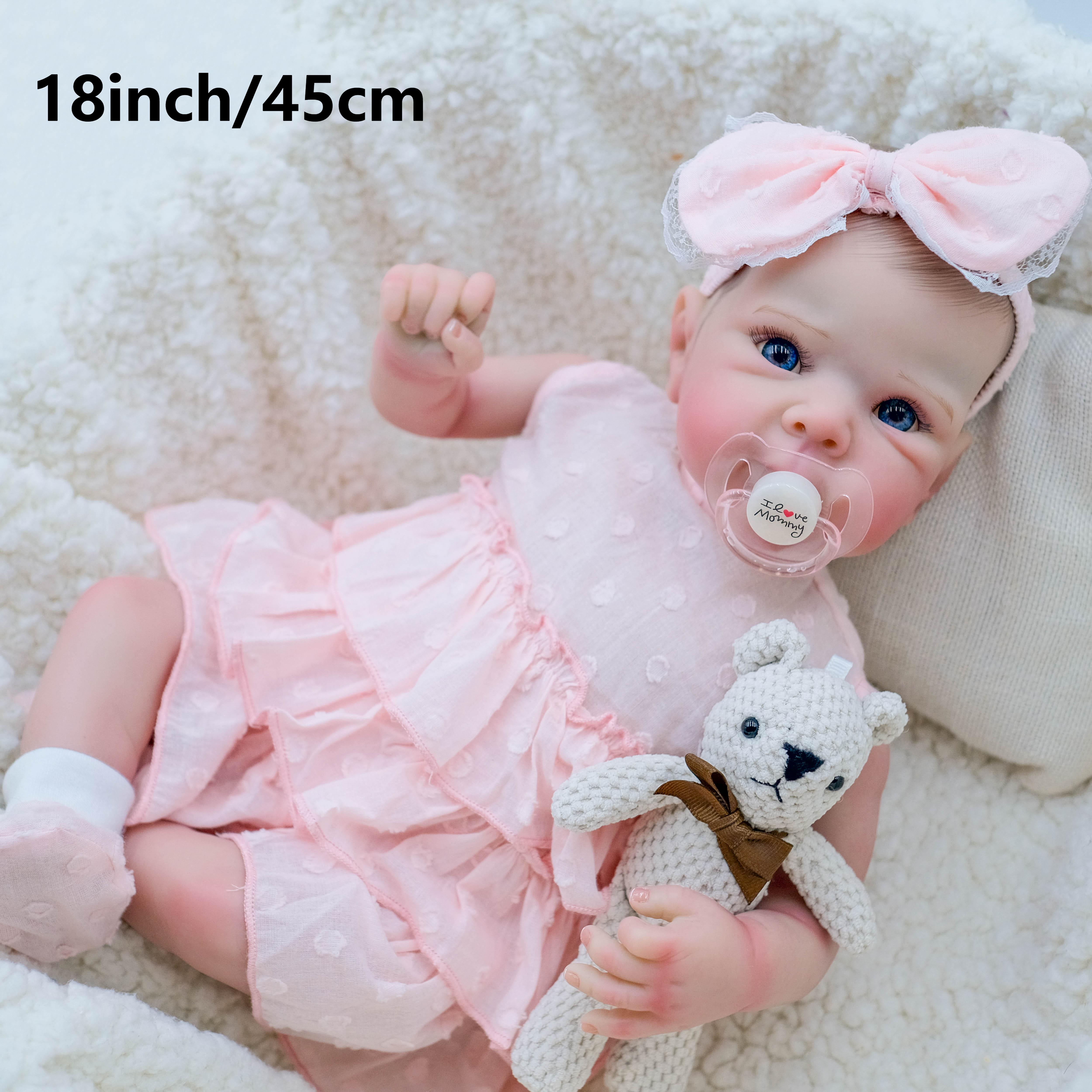

18-дюймовая кукла Reborn Doll Детская игрушка-домик Reborn Doll розовый