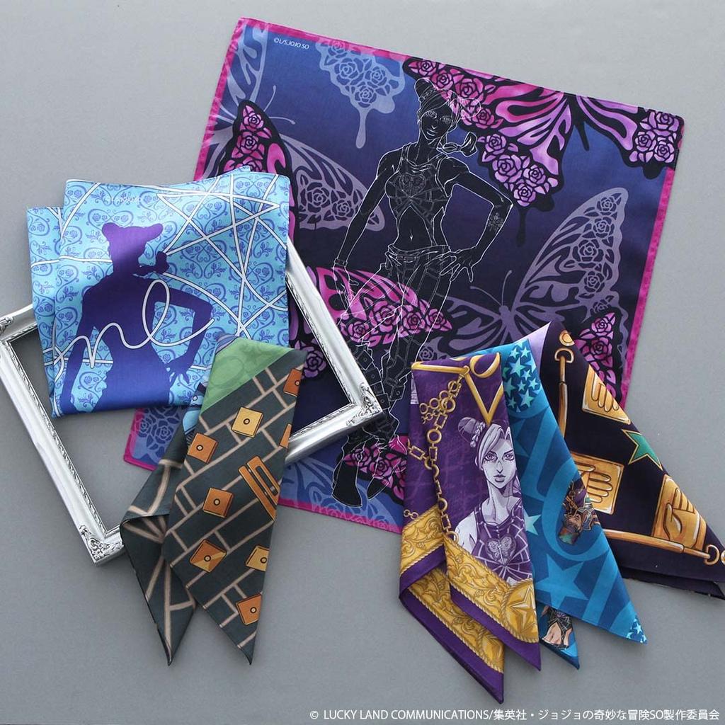 JoJo's Bizarre Adventure: Stone Ocean Print Handkerchief (Purple) Jolyne & Jotaro Approx. 50cm 000125-0003-01
