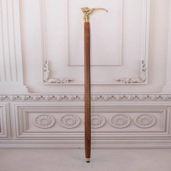 93,98 cm Katzenkopf Gehstock Holz und Messing Gehstock Fantastischer Stock Geschenk für Großvater Vater Heimdekoration