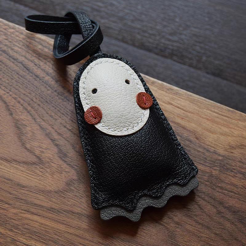 Handmade Sheepskin Chinchilla Real Leather Bag Charm KeyChain Kawaii Animal Bags Backpack Charms Couple Jewelry Bag Accessories
