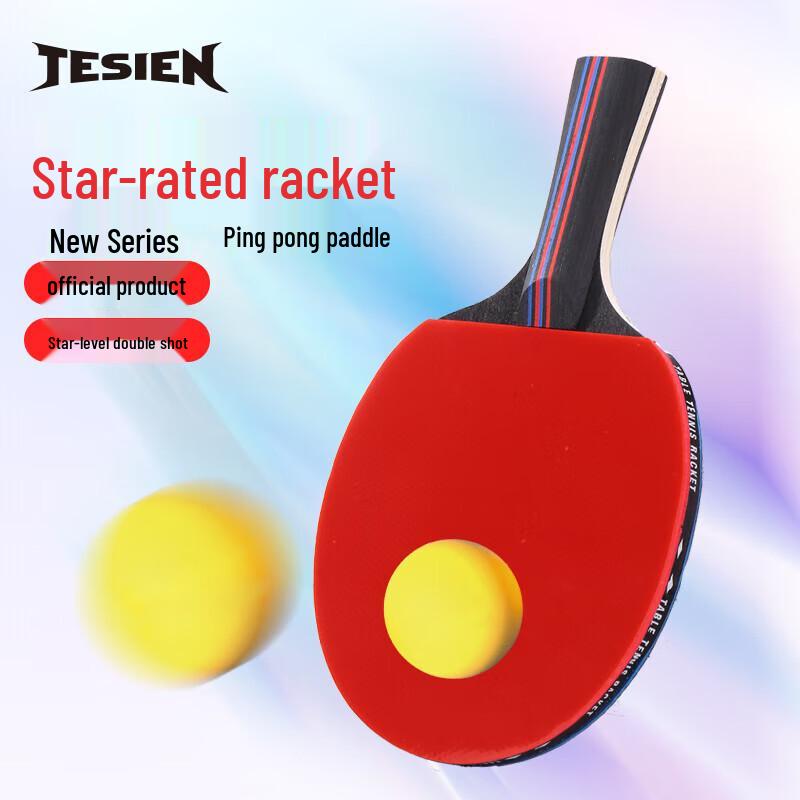 TESIEN 6-Star Professional Table Tennis Racket Set
