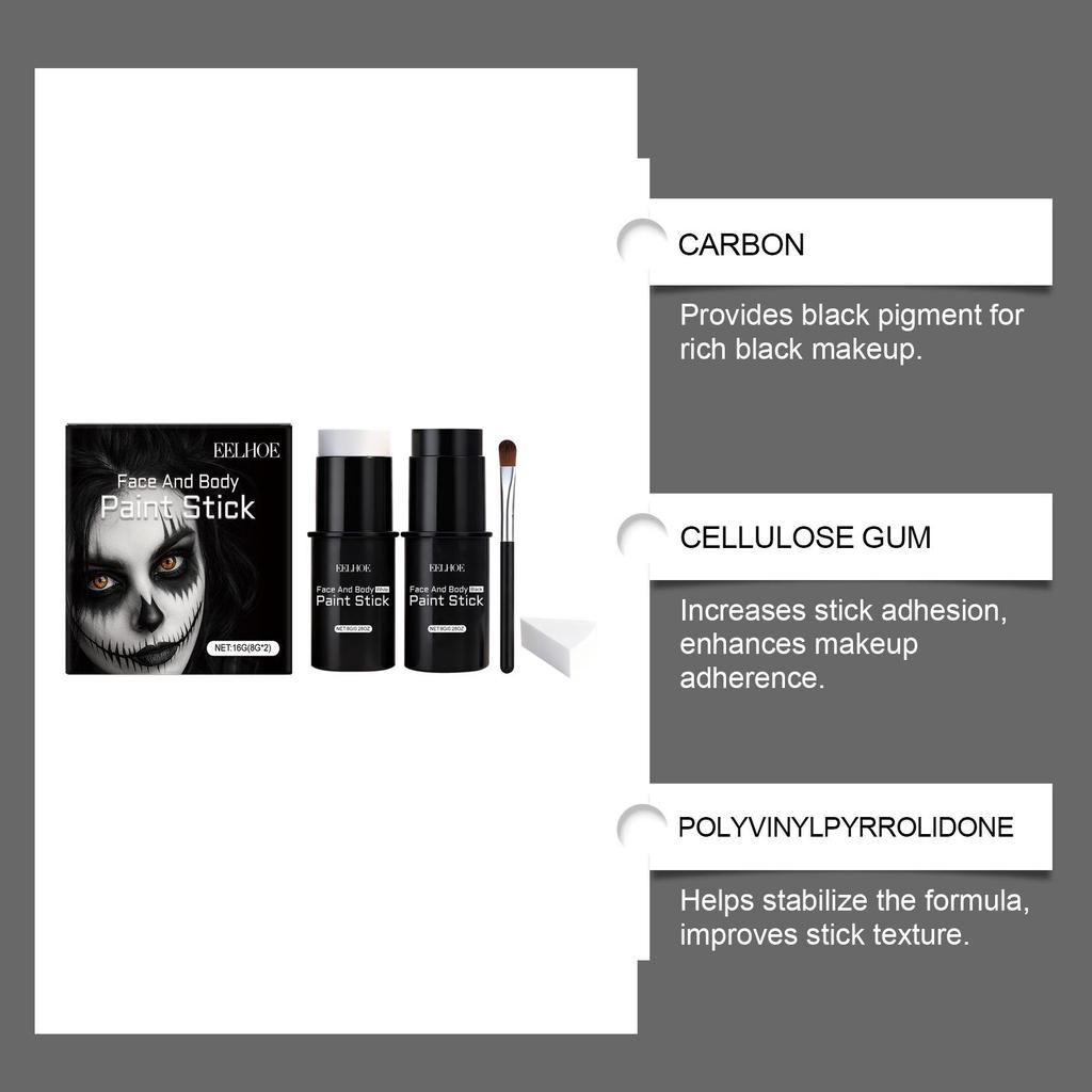 EELHOE Face Paint Stick Set for Halloween and Festivals