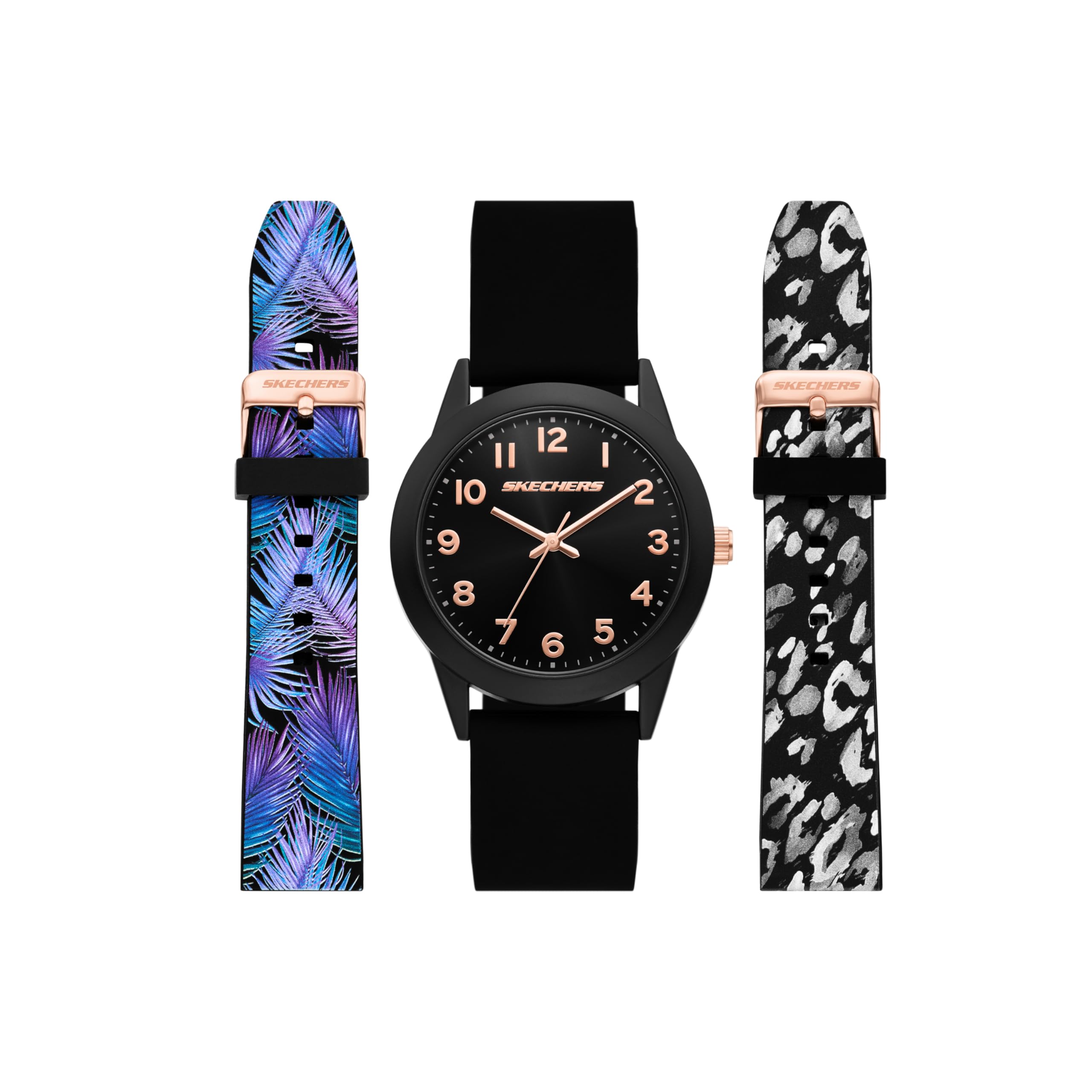 Skechers Analog Silicone Watch SR9150 Women s чёрный