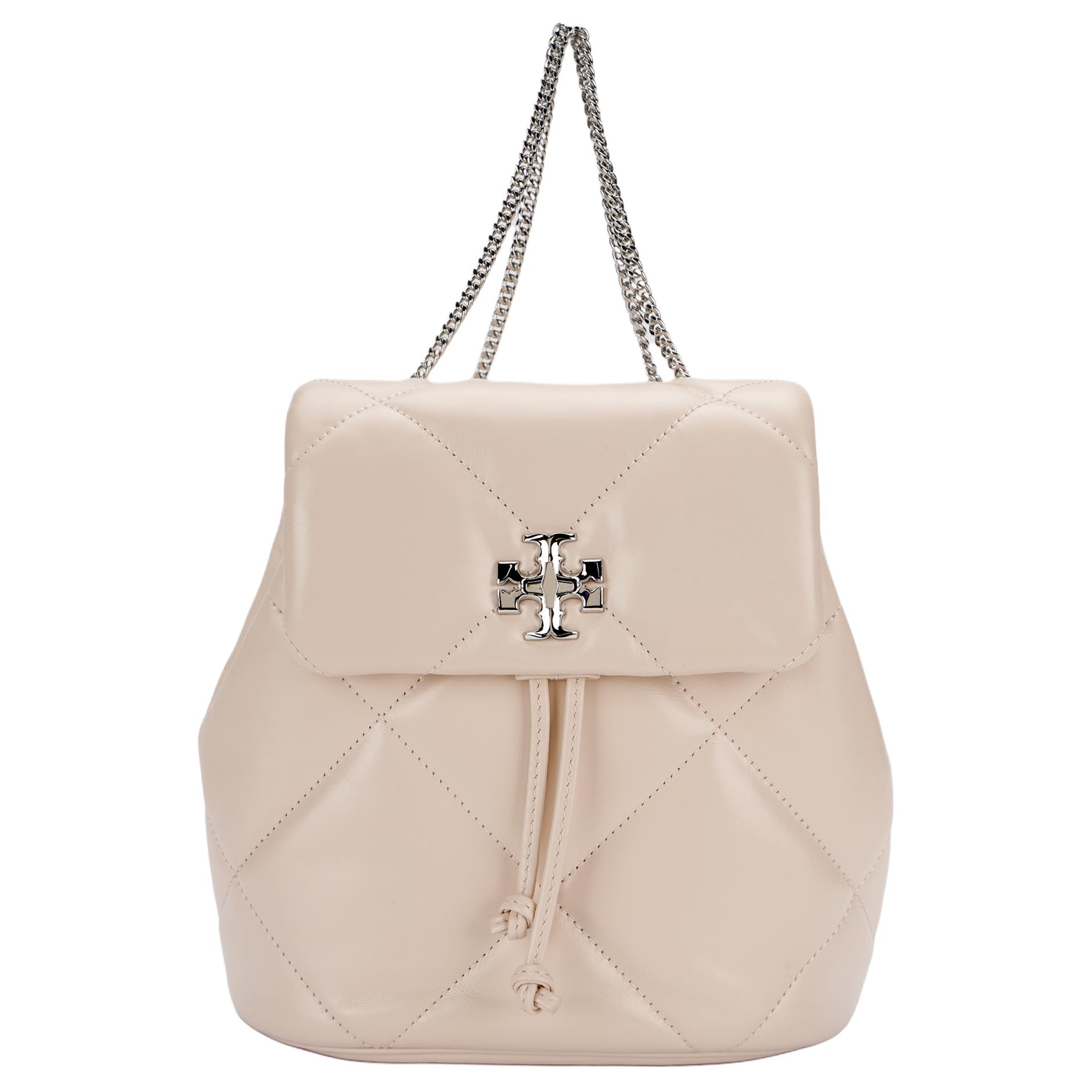 

Tory Burch Kira Diamond Quilted Leather Mini Backpack Women backpacks Soft-Pink 170485-652 Basic Set (Bag+Dust Bag)