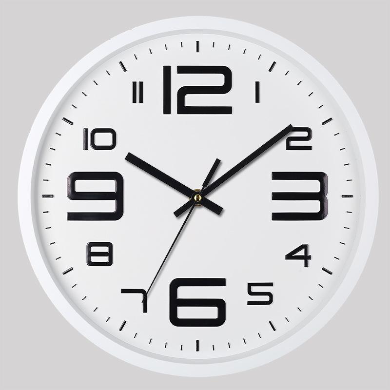 

12-Inch Silent Wall Clock: Creative 3D Design for Home Living Room, Fashionable and Simple Quartz Style