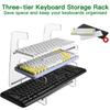 Comfortable Keyboard Stand Acrylic Keyboard Support 3-Tiers Keyboard Display Stand Desktop Organizer for Office Use