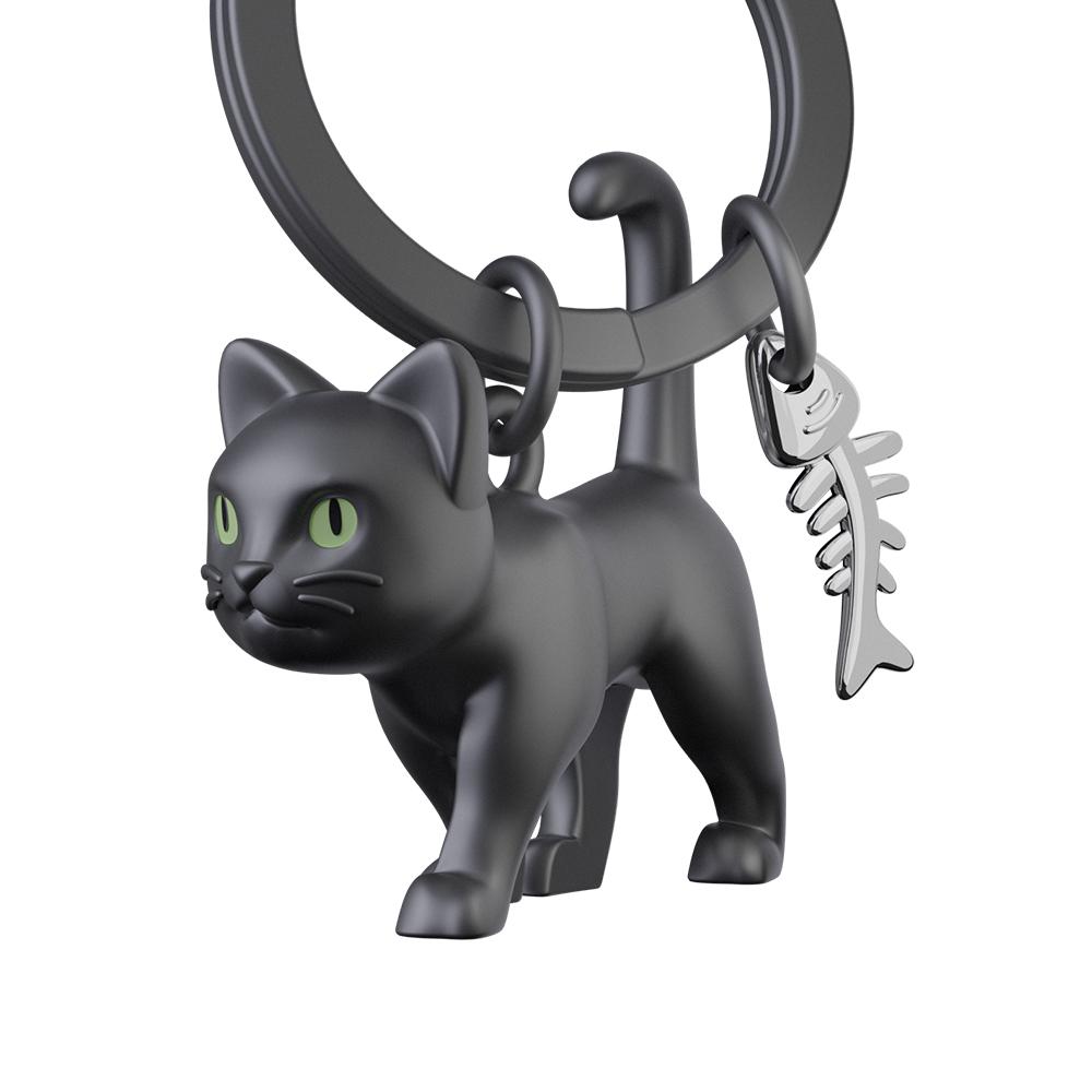 CHOCLI METALMORPHOSE COLLECTION Belgian Metal Keyring - Black Cat