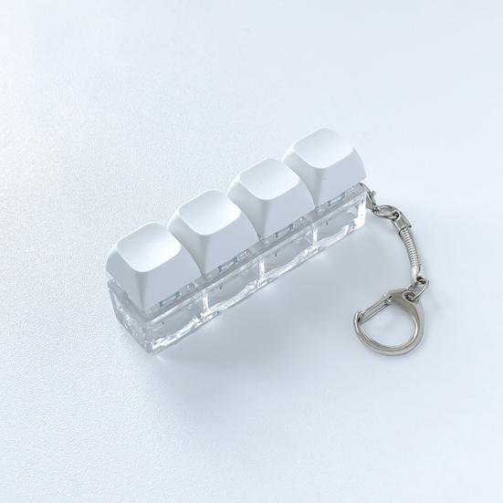 Mechanická klávesnice Fidget Přívěsek na klíče Úleva od stresu Úzkost Přenosná Cestovní Tichá Děti Dospělí 4 Klávesy Klávesnice Klikání Senzorická Klávesa Hračka