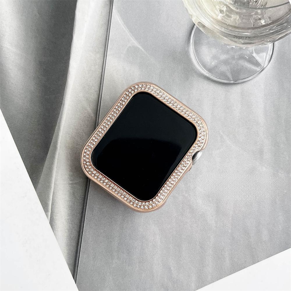Metal Bumper Diamond Case for Apple Watch Protective Cover 40MM 44MM Frame for iWatch 4 5 6 SE 7 8 9 41MM 45MM Watch Cover