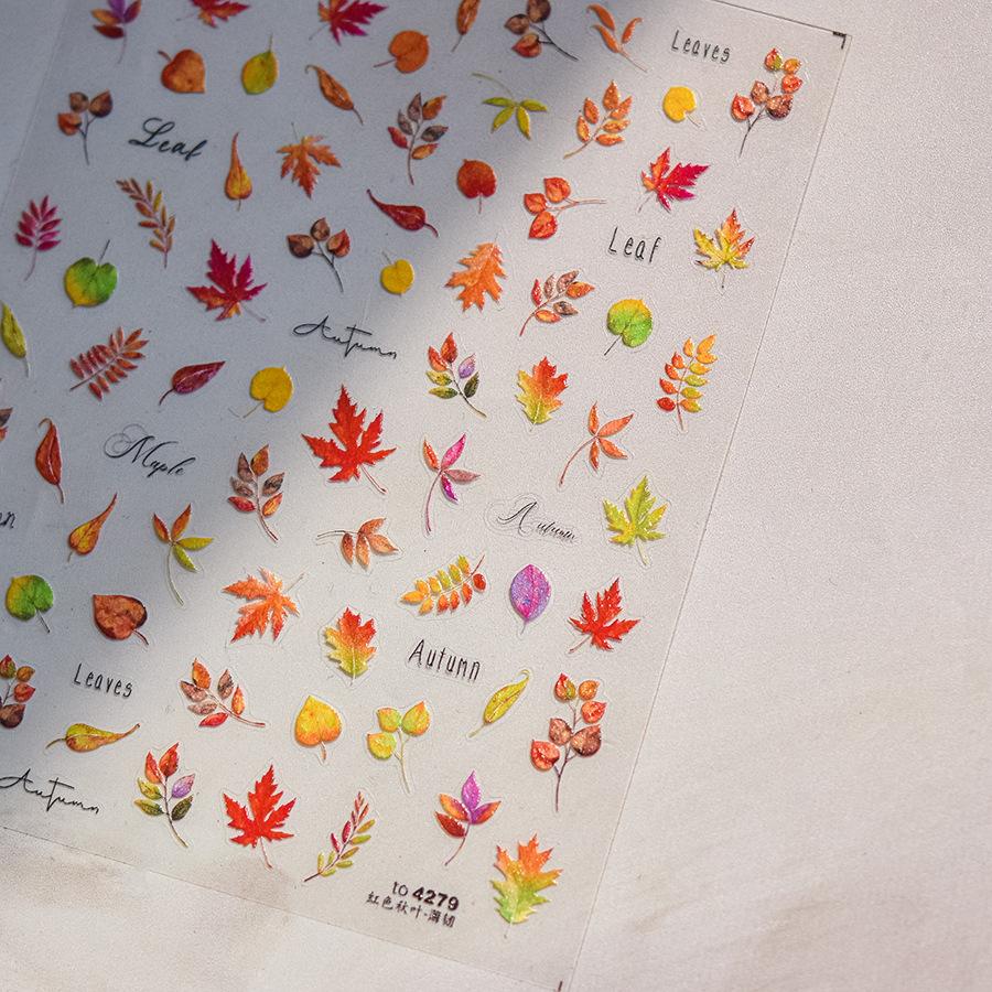 1pcs 5D Colorful Star Bow Nail Art Decoration Stickers Thin Charms Accessory Stickers Nails Back Adhesive Nails Decals DIY