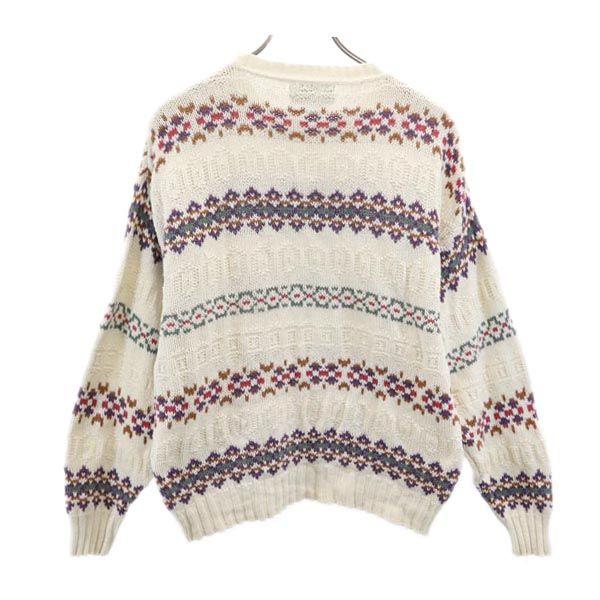 Eddie Bauer 90s Made in USA Old Black Tag Overall handle Long sleeve cotton sweater Women Used