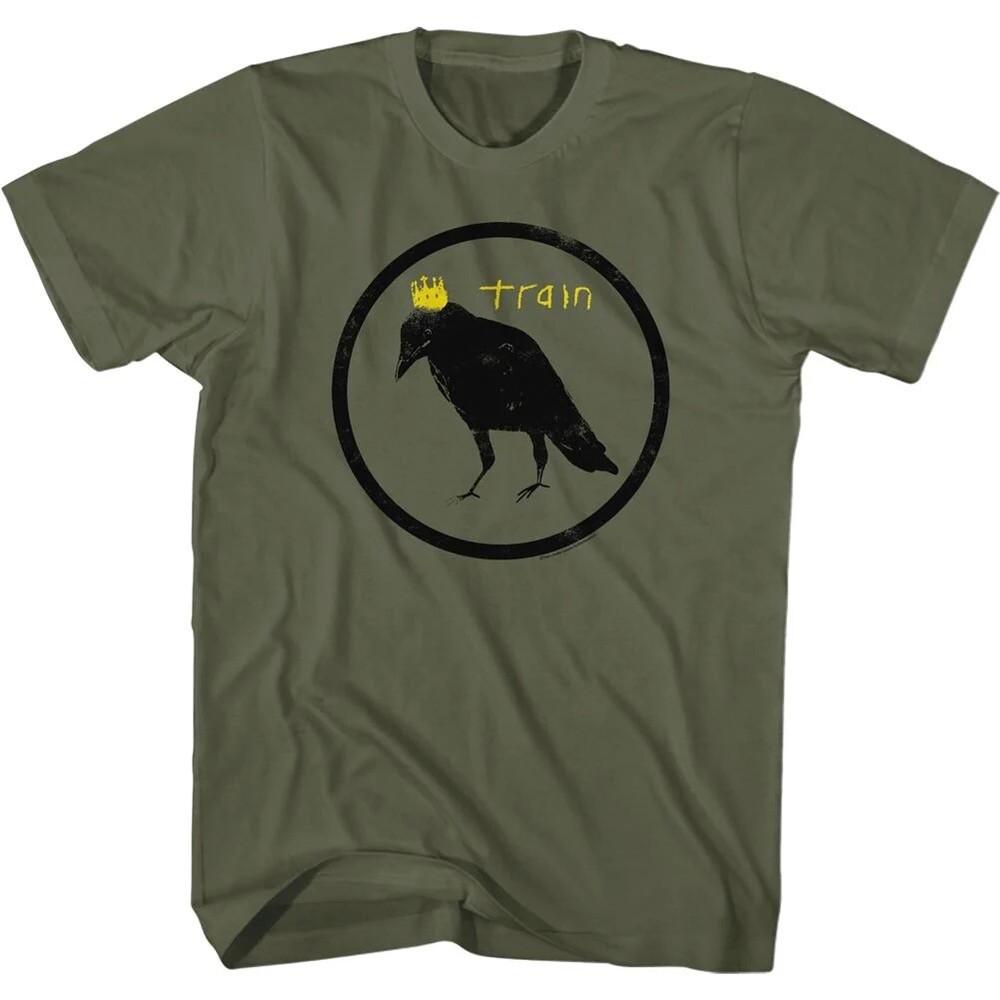 Train The Music Band T-Shirt New Crow and Crown Military Green Cotton SM2XL Unisex T-Shirt L